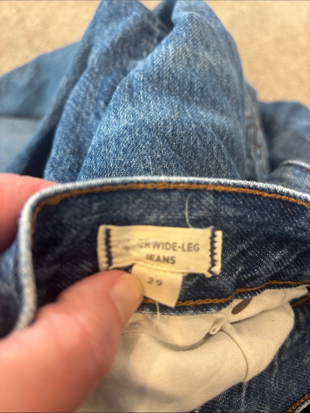 Madewell Dark Blue Wide Leg Jeans - Picture 7 of 7